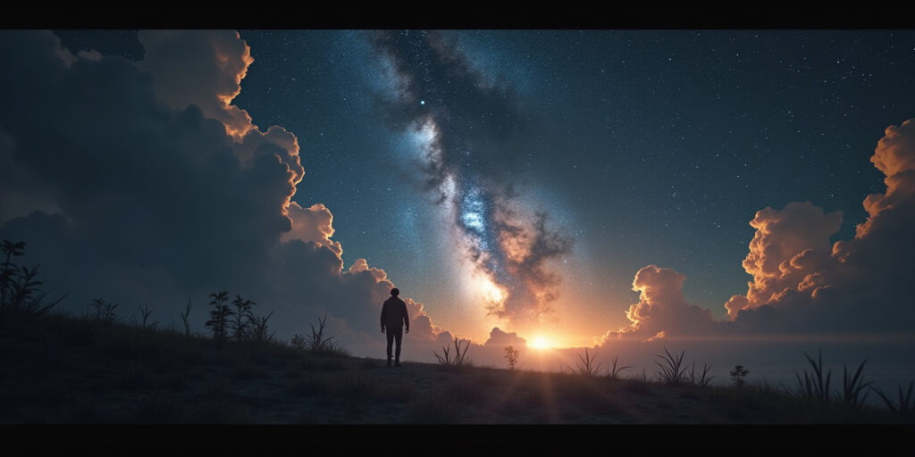 A scene from the AI generated story The Solitude of Stars